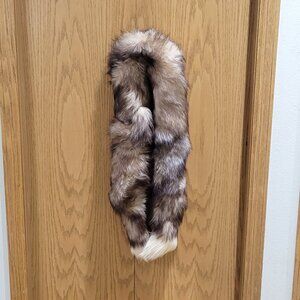 Vintage Fox Tail Neck Wrap Fur Scarf